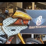 Ilustrasi. Motor Harley-Davidson bersama dengan logo Surui Motor Garage. Foto diambil Sabtu (7/1/2023). (ANTARA/Livia Kristianti)-1673148721