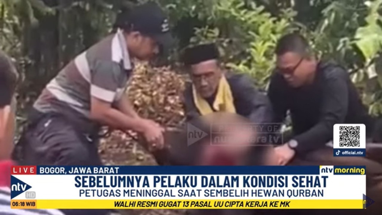 Ustaz Idham Khalid meninggal dunia secara mendadak saat tengah melaksanakan tugasnya menyembelih hewan kurban.