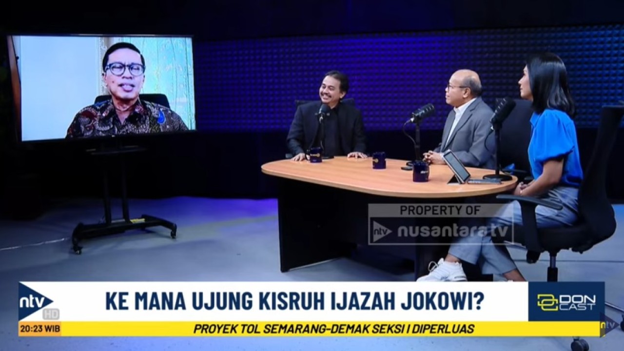 Perdebatan tajam terjadi antara Roy Suryo dan Wakil Ketua Umum Jokowi Mania, Andi Azwan dalam program DonCast di Nusantara TV.