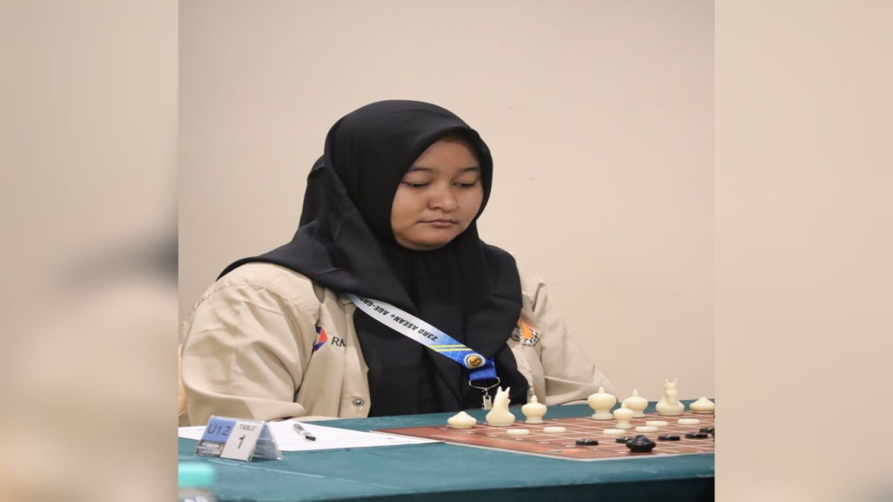 Medina Warda Aulia sabet emas nomor Makruk catur standar perorangan putri di Pre SEA Games 2025/Foto: Kristianus Liem