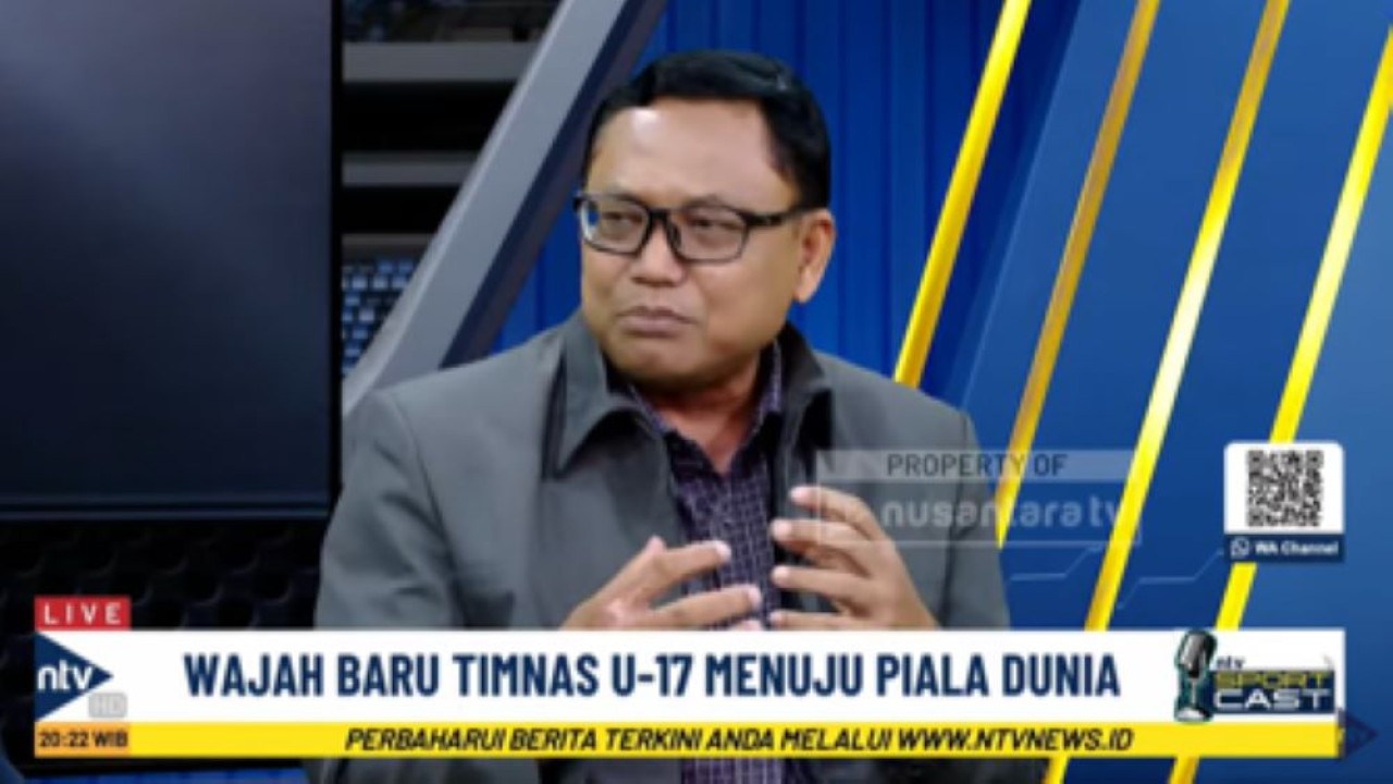 Pengamat sepak bola, Mohamad Kusnaeni (Bung Kus) dalam program Sportcast di Nusantara TV
