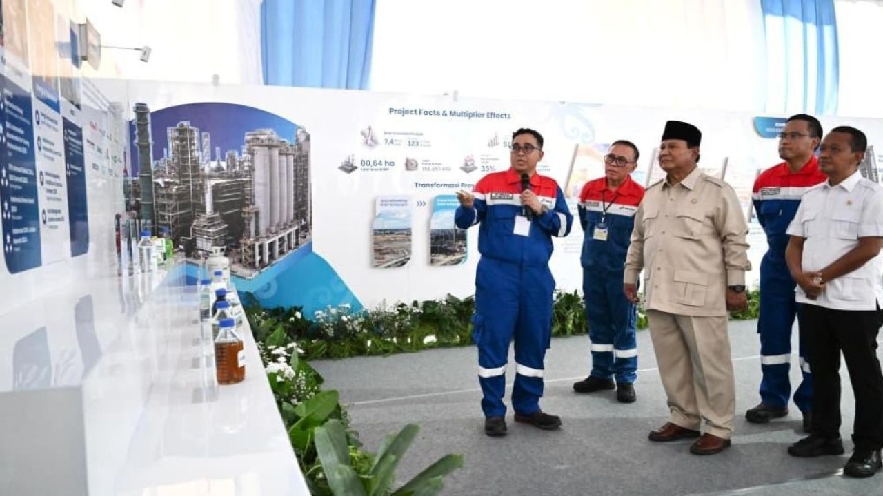 Presiden Prabowo Subianto telah meresmikan proyek Fasilitas Terintegrasi Refinery Development Master Plan (RDMP) Pertamina Balikpapan, Senin (12/1/2026). (Foto: Dok/Istimewa/Setneg.go.id)