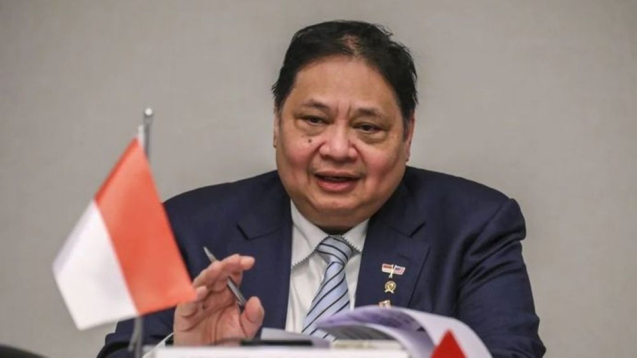 Menko Perekonomian Airlangga Hartarto menyampaikan keterangan pers terkait perjanjian perdagangan timbal balik Indonesia-AS di Washington DC, Amerika Serikat, Kamis, 19 Februari 2026. (Foto: Antara)