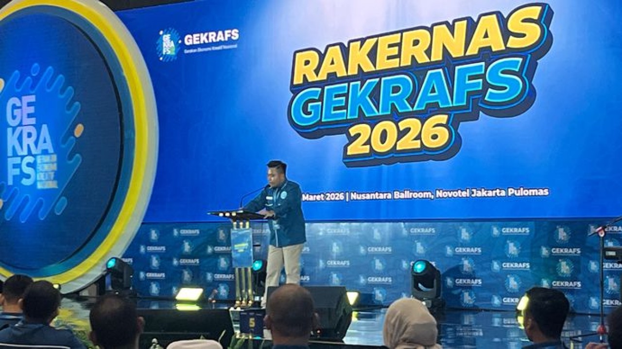 Ketua Komite Rakernas Gekrafs 2026, Tommy William Tampubolon (Ntvnews.id/Adiansyah)