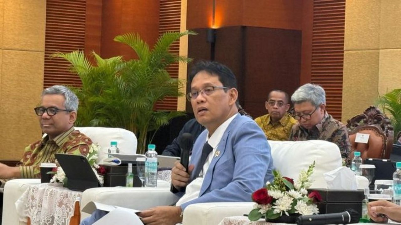 Menteri Keuangan (Menkeu) Purbaya Yudhi Sadewa mengumumkan Anggaran Pendapatan dan Belanja Negara (APBN) mengalami defisit Rp164,4 triliun hingga April 2026. (Foto: Ntvnews.id-Muslimin Trisyuliono)