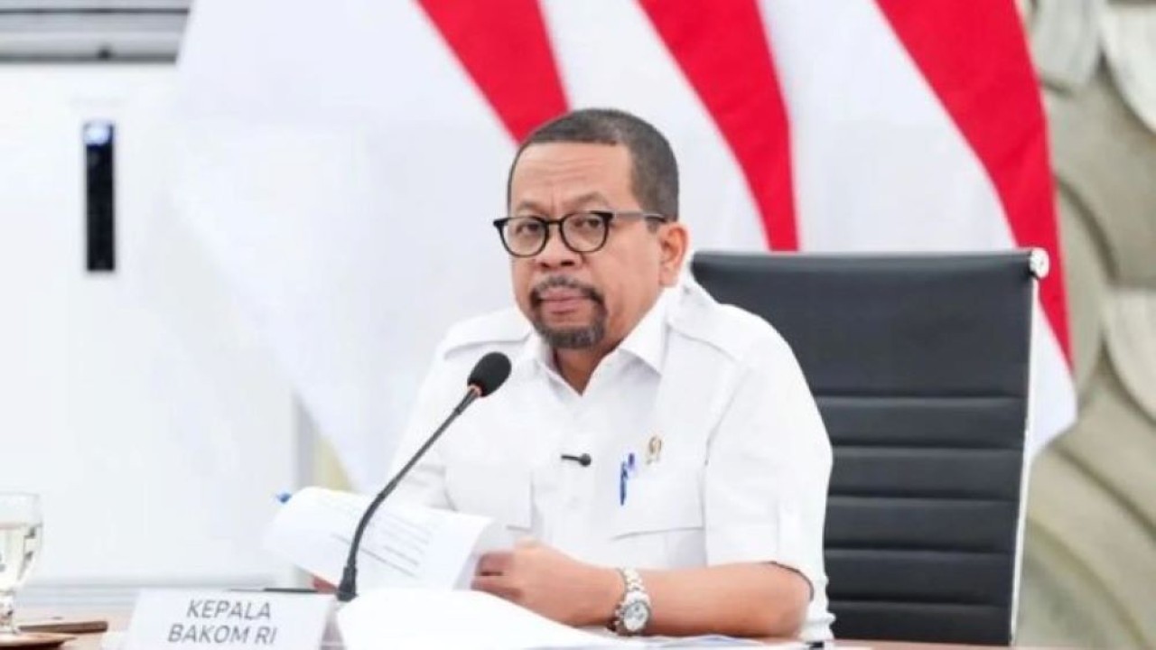 Kepala Badan Komunikasi Pemerintah (Bakom) RI Muhammad Qodari dalam Konferensi Pers di Kantor Bakom RI, di Jakarta, Kamis, 2 Juli 2026. (Antara)