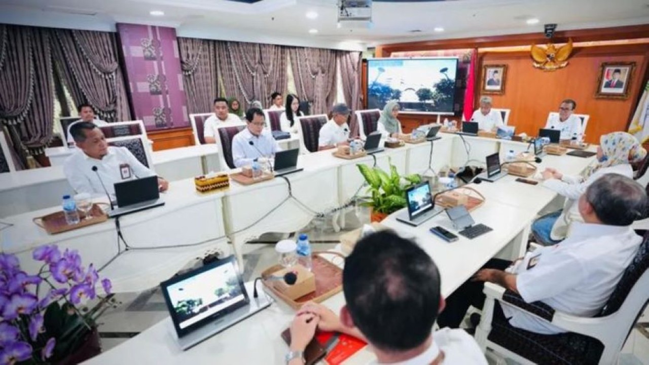 Pertemuan Kementerian Sosial dan Badan Riset dan Inovasi Nasional (BRIN) di Jakarta, Rabu (29/7/2026 (Antara)