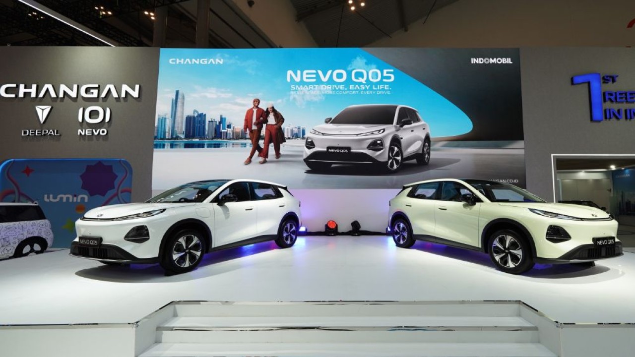 Changan menghadirkan Nevo Q05 sebagai SUV listrik terbaru di GIIAS 2026. (Foto: Dok/Istimewa/Changan Indonesia)