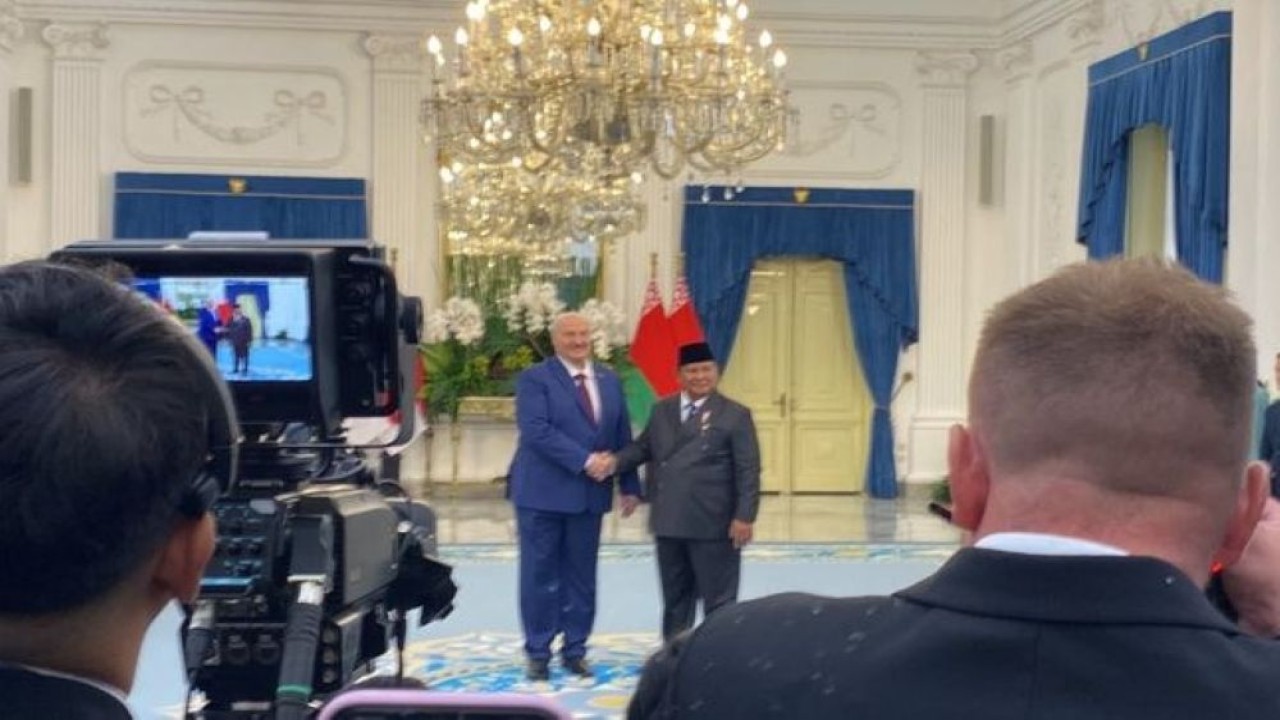 Presiden Republik Indonesia Prabowo Subianto menerima kunjungan kenegaraan balasan Presiden Belarus Alexander Lukashenko di Istana Merdeka, Kamis, 2 Juli 2026. (Foto: NTVnews)
