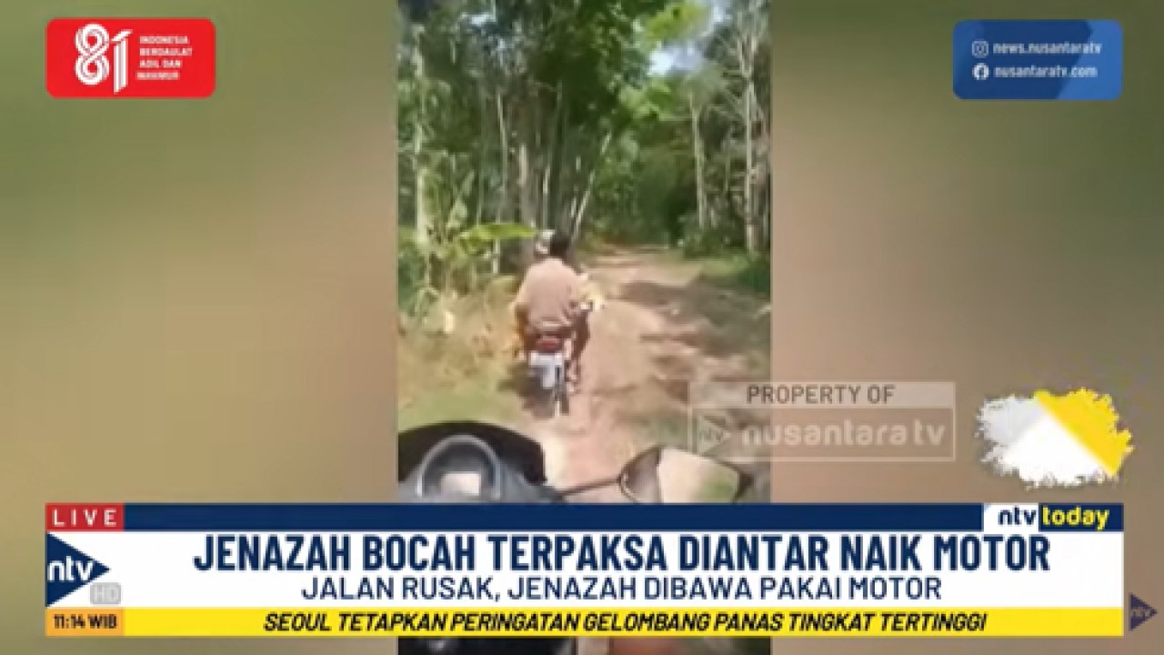 Seorang paman di Banten terpaksa membawa jenazah keponakannya dengan motor