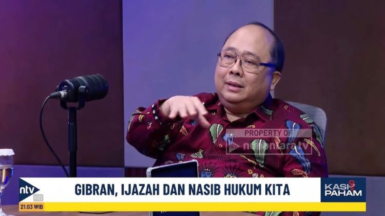 Guru Besar Hukum Tata Negara Universitas Indonesia, Prof. Satya Arinanto dalam program KASIPAHAM di Nusantara TV