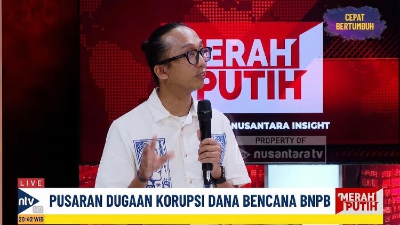 Peneliti Indonesia Corruption Watch (ICW), Wana Alamsyah dalam program MERAH PUTIH di Nusantara TV