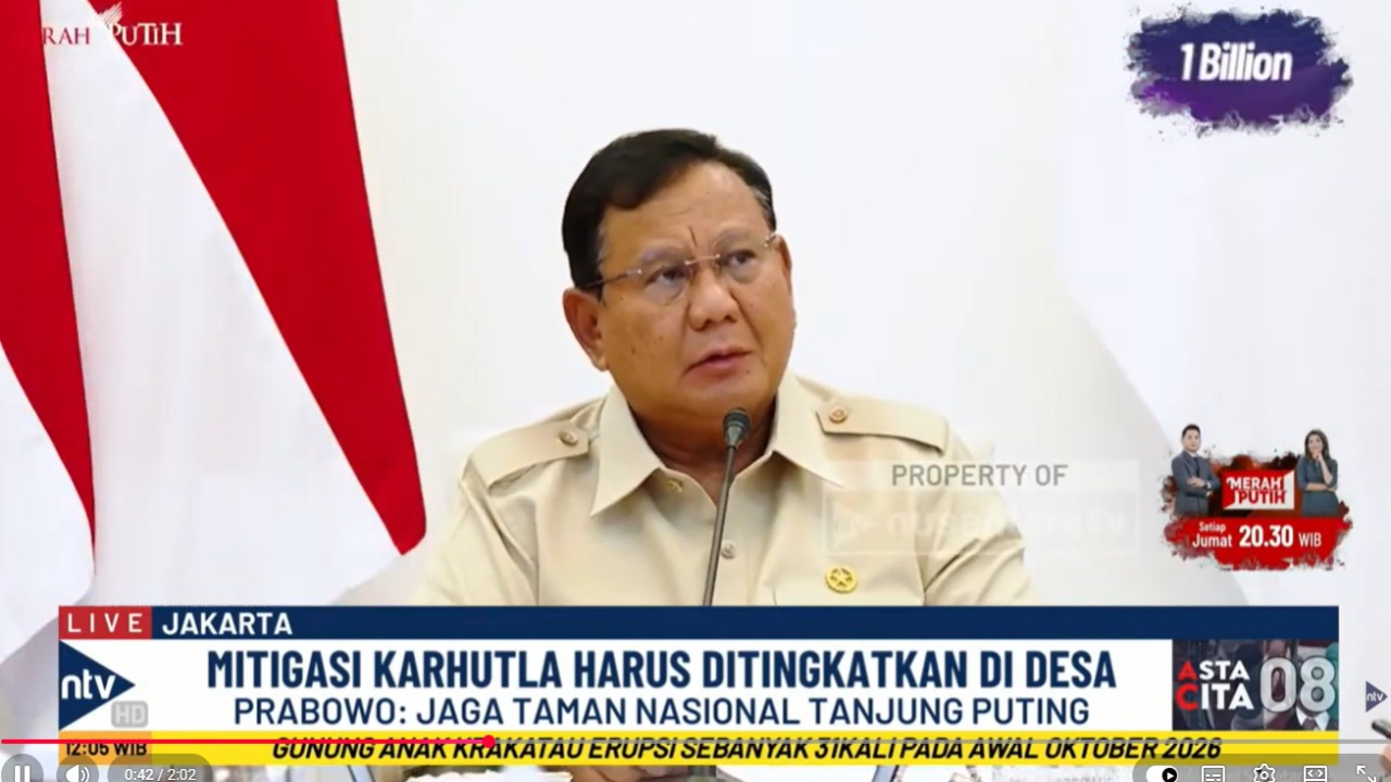 Presiden Prabowo Subianto dalam rapat terbatas yang digelar di Kompleks Istana Kepresidenan RI, Jakarta Senin (12/10/2026).