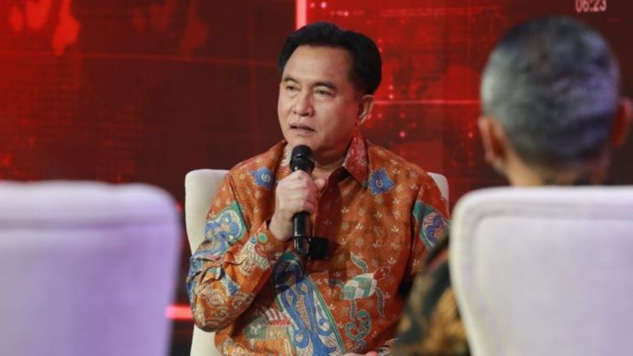 Menteri Koordinator Bidang Hukum, Hak Asasi Manusia, Imigrasi, dan Pemasyarakatan (Menko Kumham Imipas), Yusril Ihza Mahendra. (Foto: Dok/NTV)